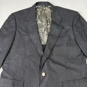 Asher Blazer Sport Coat Jacket Mens 42R Gray Wool Union Made USA